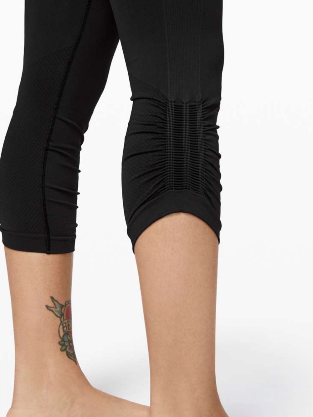 Lululemon Ebb To Street Crop 21" Black Size 6 NWOT Seamless - Picture 3 of 12